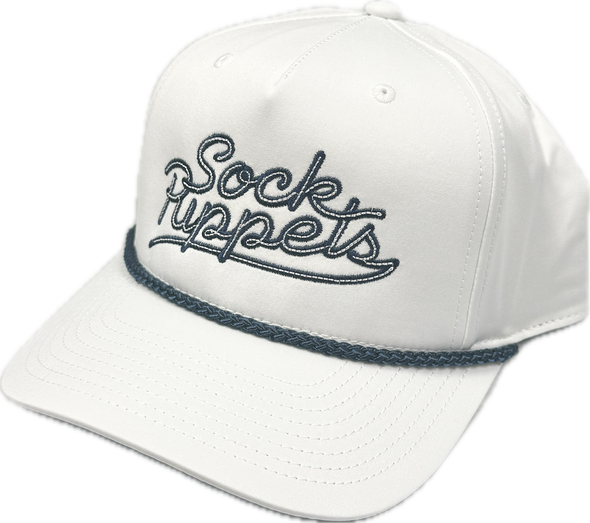 White Script Rope Hat