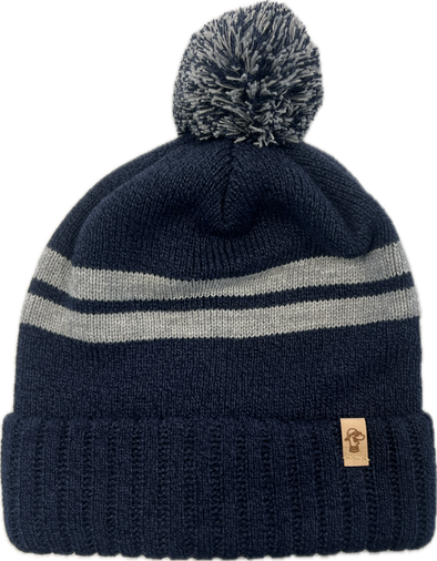 Navy Pom Beanie